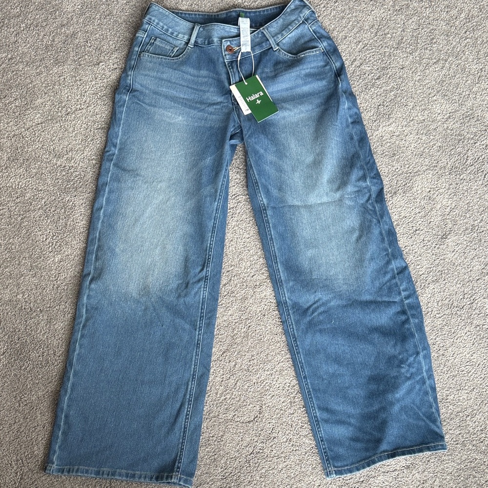 HALARA Light Blue Wide Leg Jeans